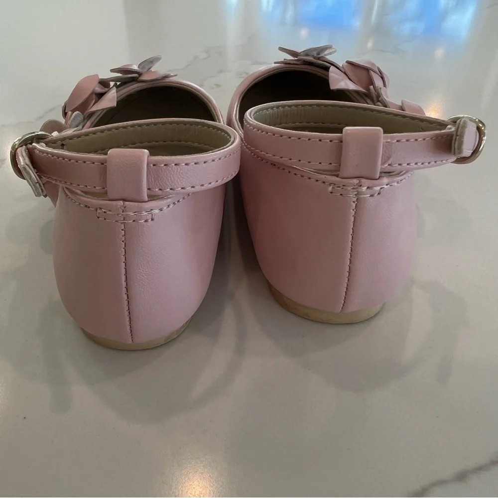JANIE AND JACK Flower Ballet Flats,‎ Pink, 5